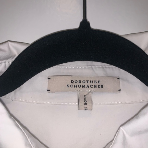 DOROTHEE SCHUMACHER Purity White & Black Lace Bottom Blouse Size 2 - Picture 3 of 5